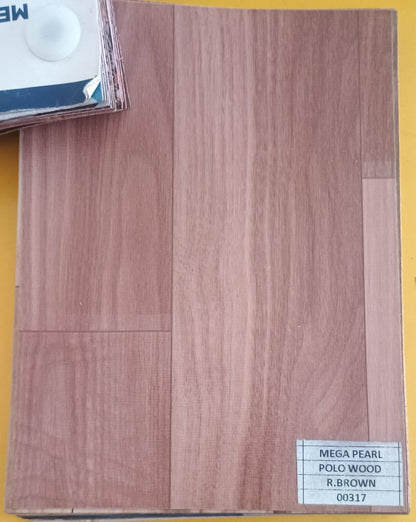 Mega Pearl Polo Wood R. Brown Pvc Flooring
