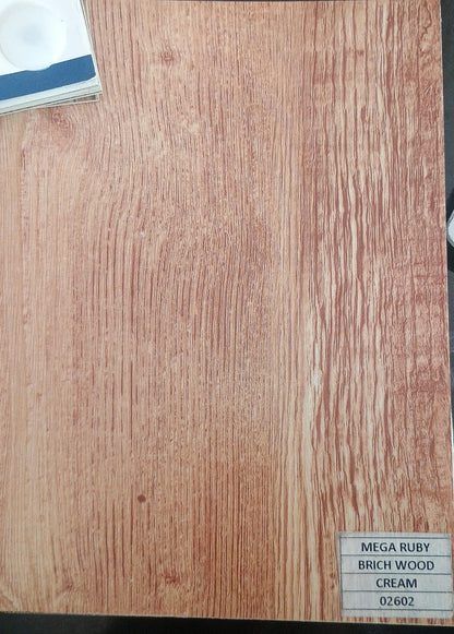 Mega Ruby Brich Wood Cream Pvc Flooring