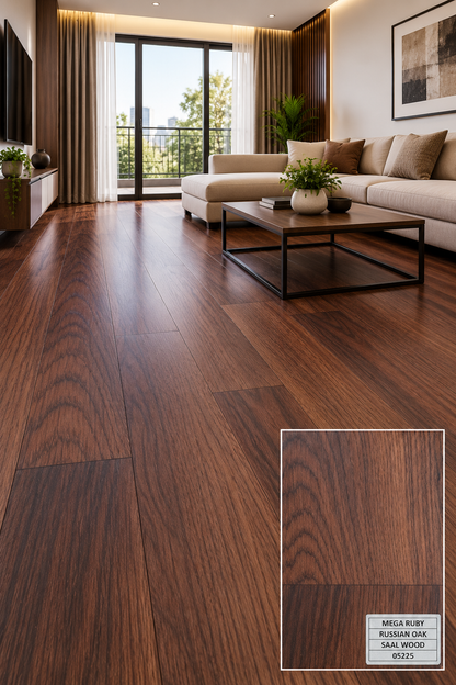 Mega Ruby Russian oak Saal Wood Pvc Flooring