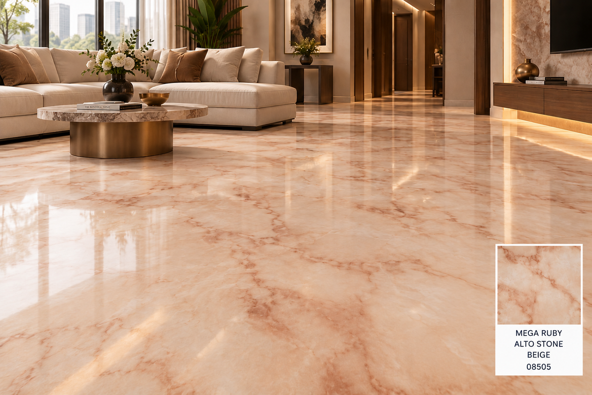 Ruby Alto Stone Beige Pvc Flooring
