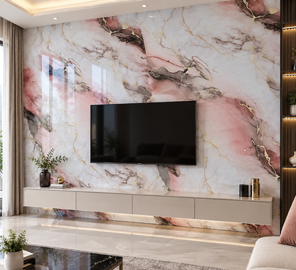 Cream Diamond Pvc Self adhesive Wallpaper