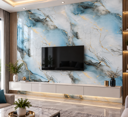 Blue Diamond Pvc Self adhesive Wallpaper