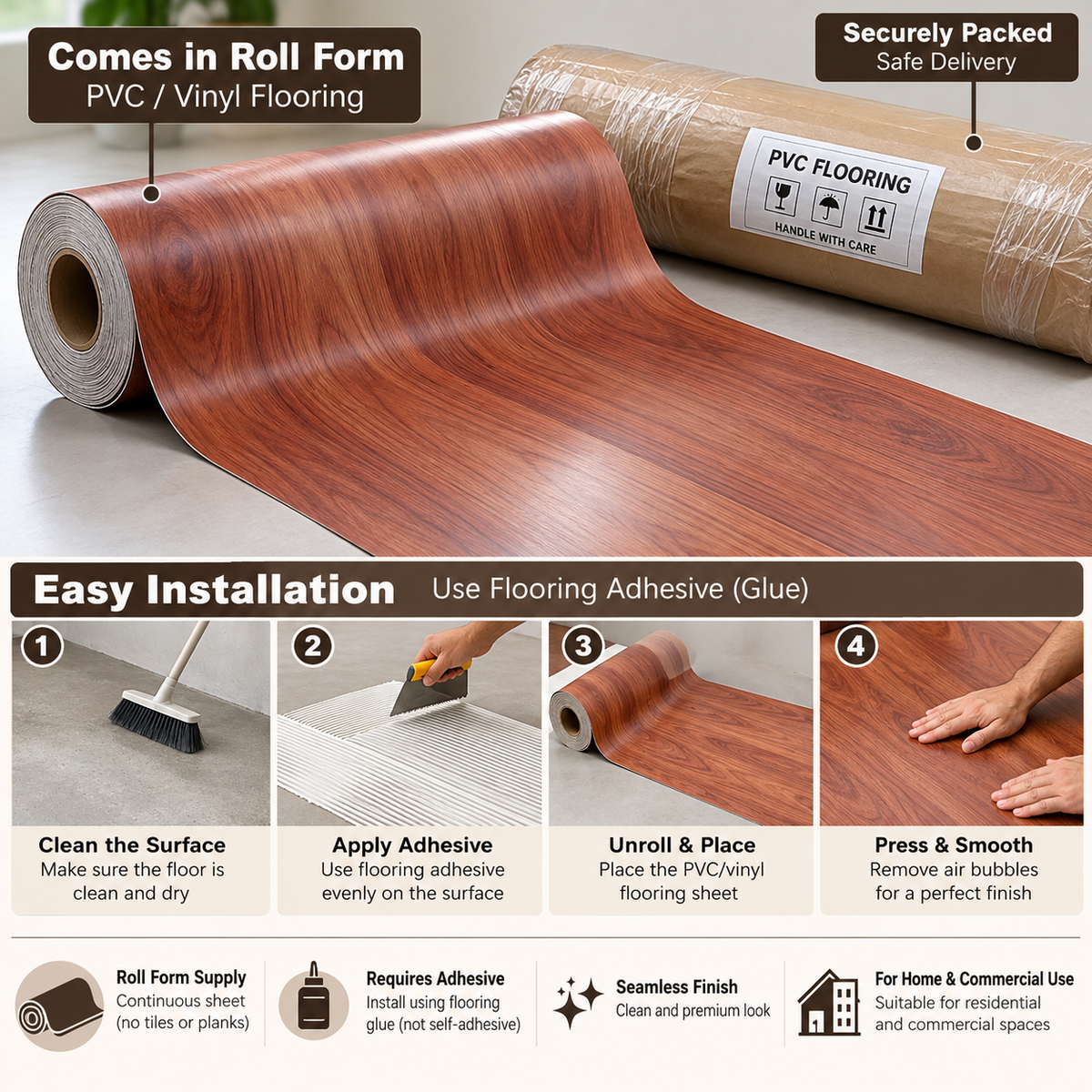 Mega Pearl Polo Wood Natural Pvc Flooring